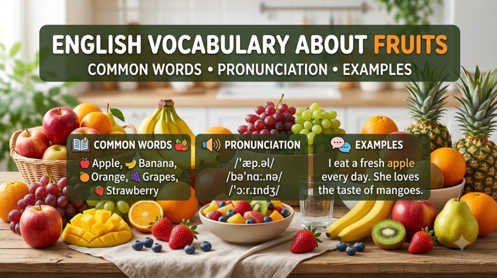từ vựng tiếng Anh về trái cây - tổng quan và chuẩn bị